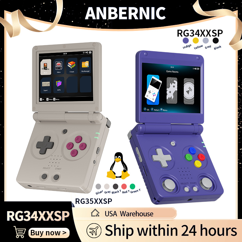 Retro Gaming N64 - Anbernic RG34XXSP RG35XXSP Console de jeu