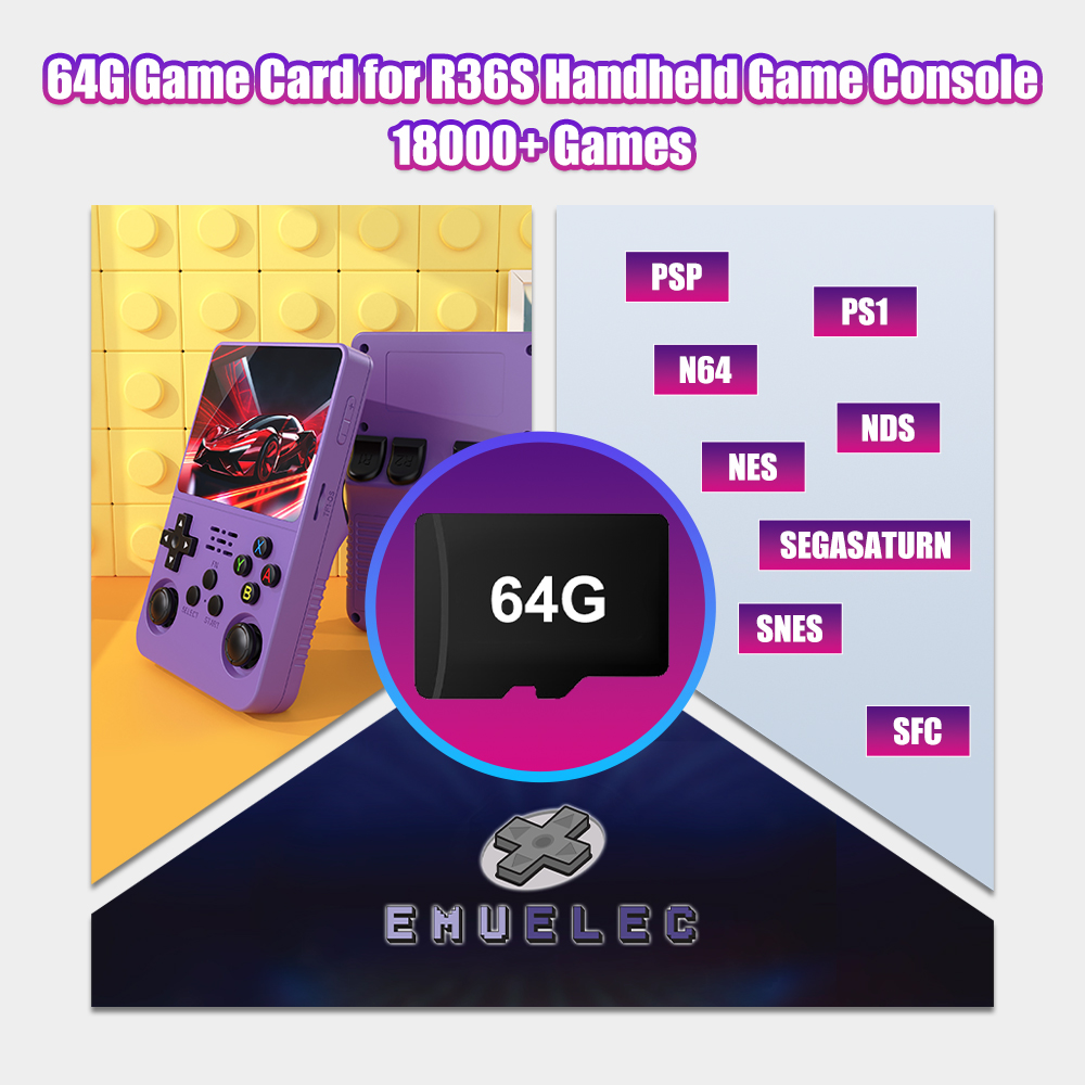 Retro Gaming N64 - Carte de jeu TF 64 go