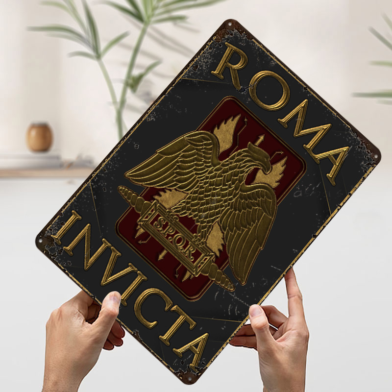 Plaque en étain SPQR Roma Invi - Retro Gaming Empire avis et prix