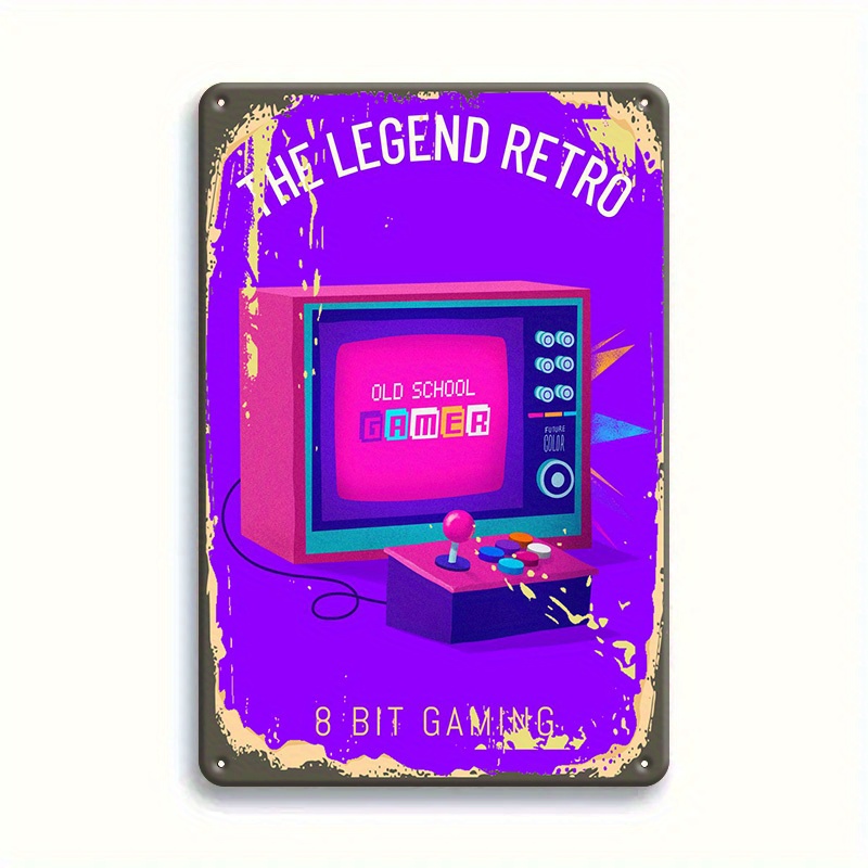 Plaque en métal rétro sur le t - Retro Gaming Lounge avis et prix