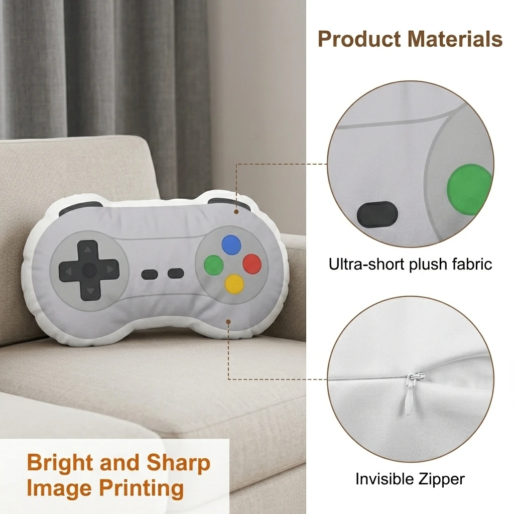 Coussin décoratif en peluche i - Retro Gaming Lounge avis et prix
